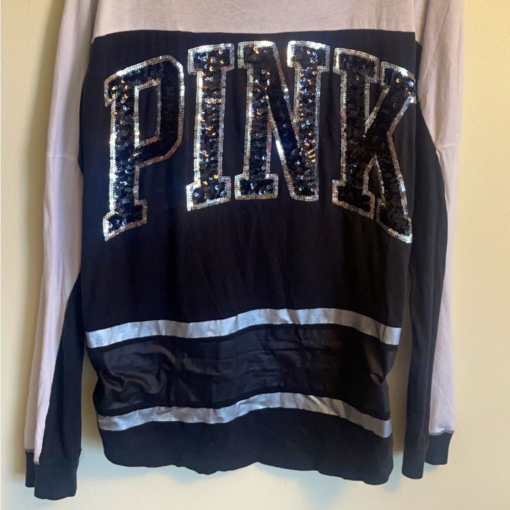 🤍⛓🖤 PINK BLACK/SILVER LONG SLEEVE SHIRT 🖤